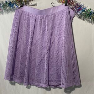 Purple Mesh Skater Skirt